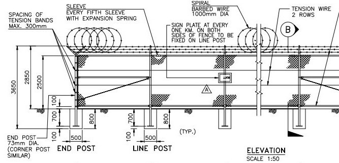 Chain Link Fence Drawing $41,000 barbed wire chain-link fence to cover $61,704 fence in Chain Link Fence Drawing $41,000 barbed wire chain-link fence to cover $61,704 fence in
